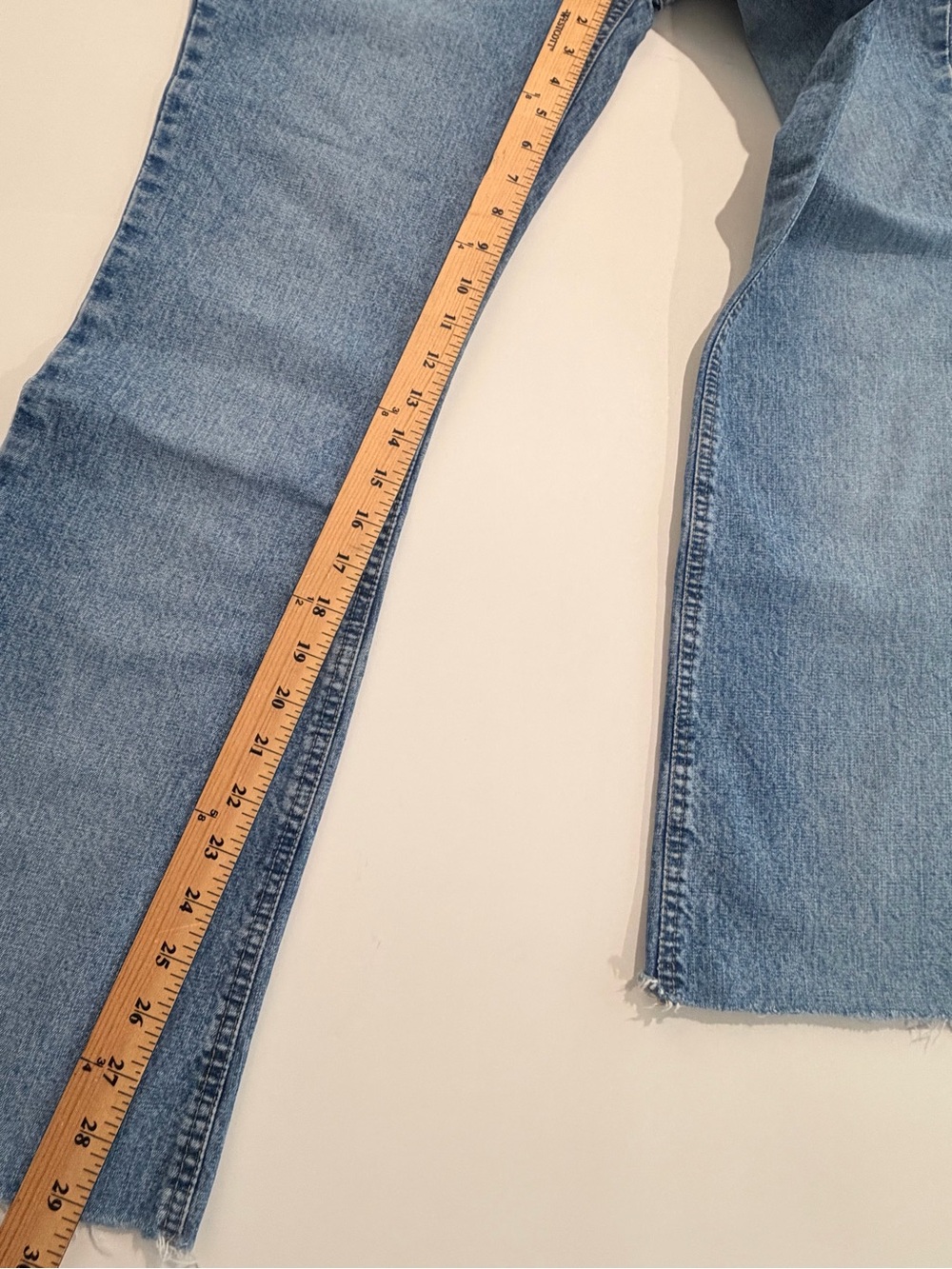 Vintage Polo Ralph Lauren Low Rise Flare Jeans Size 9/10 Y2K Raw Hem - Picture 6 of 8